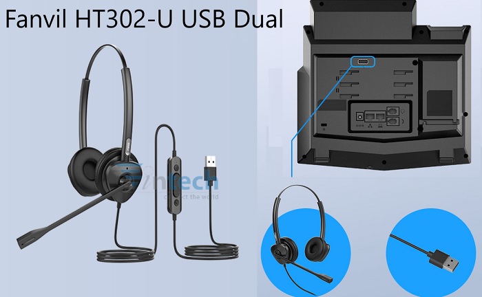 Tai nghe có dây Fanvil HT302-U USB Dual